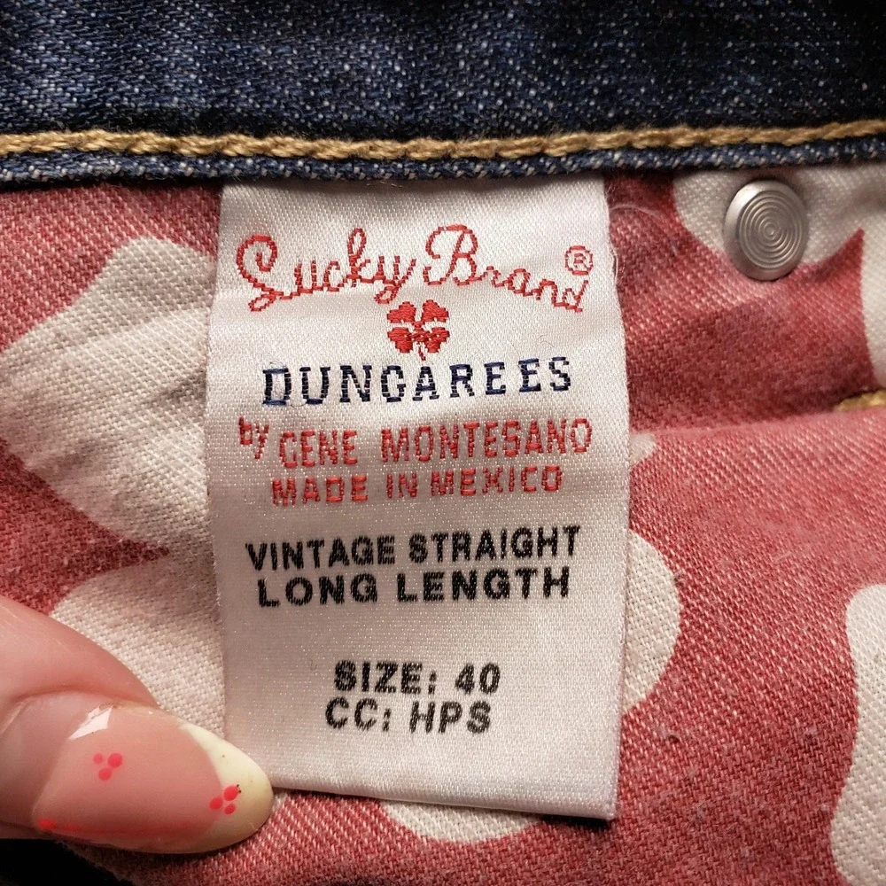 Lucky Brand Jeans Mens 40x32 Blue Vintage Straight Dungarees 7MD1220